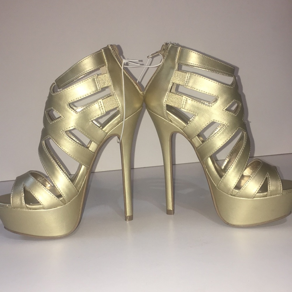 Cathy Jean Heels-Gold Heels